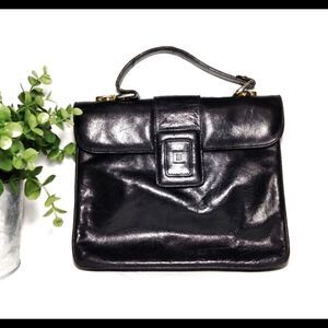 ESCORT | Vintage Leather Handbag Black